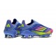 Crampons Adidas F50+ Laceless FG Bleu Fusion Citron Lucide Rose Lucide