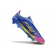 Crampons Adidas F50+ Laceless FG Bleu Fusion Citron Lucide Rose Lucide