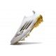 Crampons Adidas F50+ Laceless FG Blanc Noir Or Mét