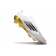 Crampons Adidas F50+ Laceless FG Blanc Noir Or Mét