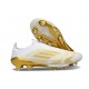 Crampons Adidas F50+ Laceless FG Blanc Or Mét