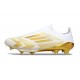 Crampons Adidas F50+ Laceless FG Blanc Or Mét