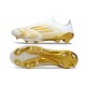Crampons Adidas F50+ Laceless FG Blanc Or Mét