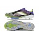 Crampons Adidas F50+ Laceless FG Violet Rapide Blanc Ftwr Citron Lucide