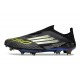 Crampons Adidas F50+ Laceless FG Negro Limón Lúcido Blanco