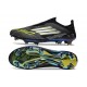 Crampons Adidas F50+ Laceless FG Negro Limón Lúcido Blanco