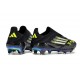 Crampons Adidas F50+ Laceless FG Negro Limón Lúcido Blanco