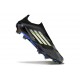Crampons Adidas F50+ Laceless FG Negro Limón Lúcido Blanco