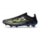 Crampons Adidas F50+ Laceless FG Core Noir Fer Mét. Citron Lucide