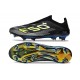 Crampons Adidas F50+ Laceless FG Core Noir Fer Mét. Citron Lucide