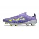 Crampons Adidas F50+ Laceless FG Violet Rapide Blanc Ftwr Citron Lucide