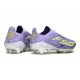 Crampons Adidas F50+ Laceless FG Violet Rapide Blanc Ftwr Citron Lucide