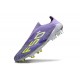 Crampons Adidas F50+ Laceless FG Violet Rapide Blanc Ftwr Citron Lucide