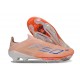 Crampons Adidas F50+ Laceless FG Orange Bleu