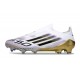Adidas F50 Elite Sans Lacets FG Blanc Noir Or Mét