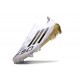 Adidas F50 Elite Sans Lacets FG Blanc Noir Or Mét