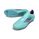 Adidas F50 Elite Sans Lacets FG Bleu Noir