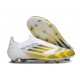 Adidas F50 Elite Sans Lacets FG Blanc Jaune