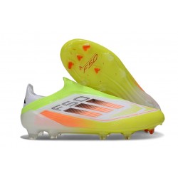 Adidas F50 Elite Laceless FG Jaune Blanc Orange