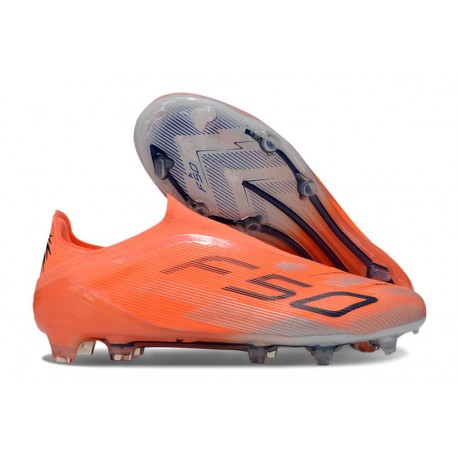 Adidas F50 Elite Laceless FG Orange Noir