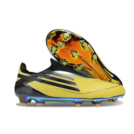 Adidas F50 Elite Laceless FG Jaune Noir