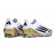 Adidas F50 Elite Laceless FG Blanc Noir Or Mét