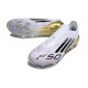 Adidas F50 Elite Laceless FG Blanc Noir Or Mét