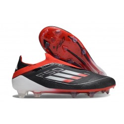 Adidas F50 Elite Laceless FG Noir Blanc Rouge