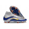 Chaussure Nike Mercurial Superfly X Elite FG Argent Bleu Jaune