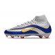 Chaussure Nike Mercurial Superfly X Elite FG Argent Bleu Jaune