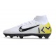 Chaussure Nike Mercurial Superfly X Elite FG Blanc Noir Jaune