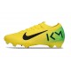 Chaussure Nike Mercurial Vapor XVI Elite FG Kylian Mbappe Jaune Noir Vert
