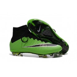 Nouveau Chaussure de Football Nike Mercurial Superfly CR FG Vert Noir
