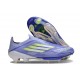 Crampons Adidas F50+ Laceless FG Violet Rapide Blanc Ftwr Citron Lucide