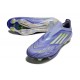 Crampons Adidas F50+ Laceless FG Violet Rapide Blanc Ftwr Citron Lucide