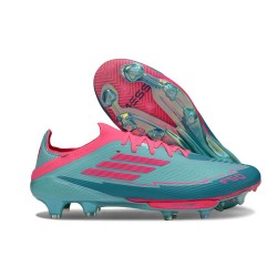 Adidas F50+ Elite FG Nouvelle MESSI Aqua Flash Rose Lucide Cyan Lucide