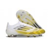 Chaussure Adidas F50 Elite FG Blanc Jaune Noir