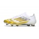 Chaussure Adidas F50 Elite FG Blanc Jaune Noir