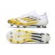 Chaussure Adidas F50 Elite FG Blanc Jaune Noir