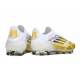 Chaussure Adidas F50 Elite FG Blanc Jaune Noir