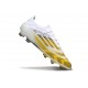 Chaussure Adidas F50 Elite FG Blanc Jaune Noir