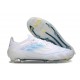 Chaussure Adidas F50 Elite FG Blanc Bleu
