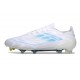 Chaussure Adidas F50 Elite FG Blanc Bleu