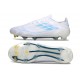 Chaussure Adidas F50 Elite FG Blanc Bleu