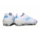 Chaussure Adidas F50 Elite FG Blanc Bleu
