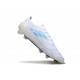 Chaussure Adidas F50 Elite FG Blanc Bleu