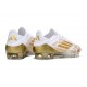 Chaussure Adidas F50 Elite FG Blanc Or Mét