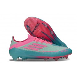 Chaussure Adidas F50 Elite FG MESSI Aqua Flash Rose Lucide Cyan Lucide