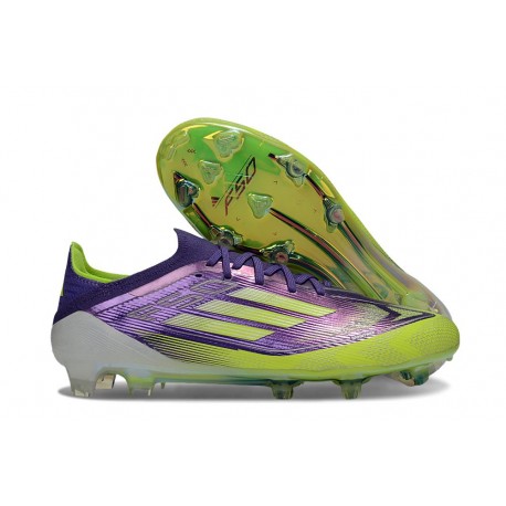 Chaussure Adidas F50 Elite FG Violet Rapide Citron Lucide