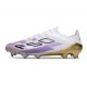 Chaussure Adidas F50 Elite FG Blanc Violet Noir Or